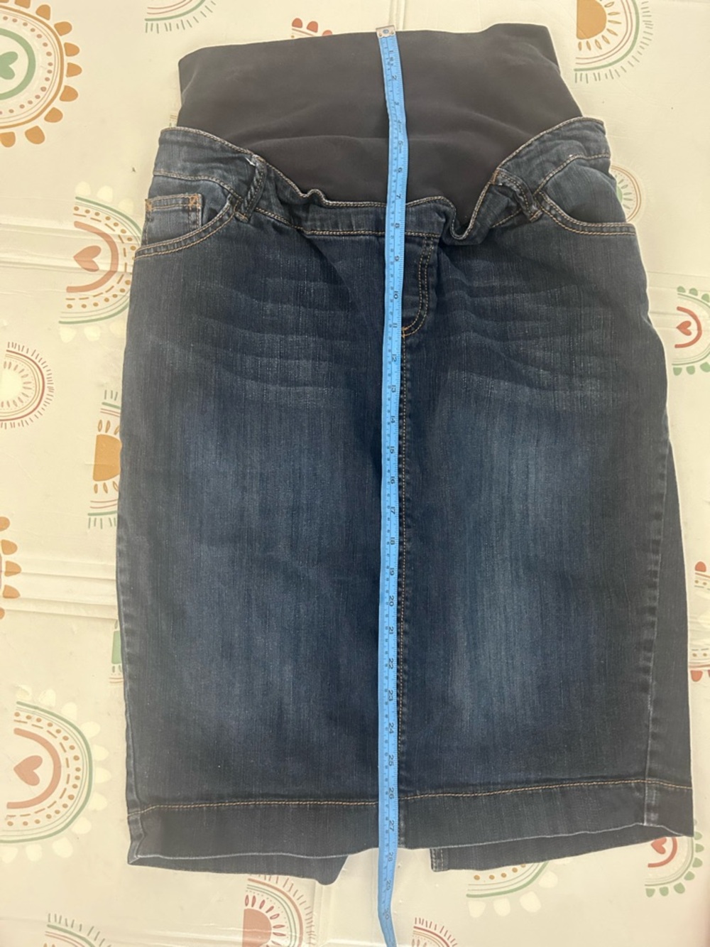 Maternity Straight-Leg Jeans skirt Noppies Dark Blue - Picture 4 of 5